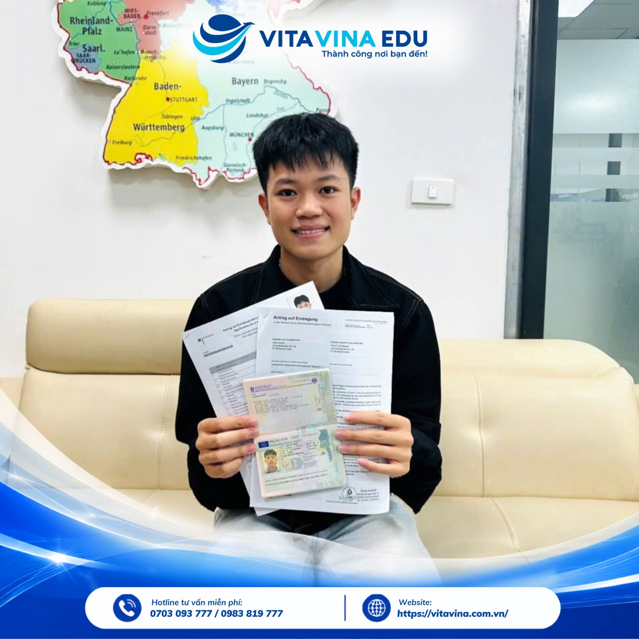Nguyễn Thanh Hải nhận Visa Du học nghề Đức