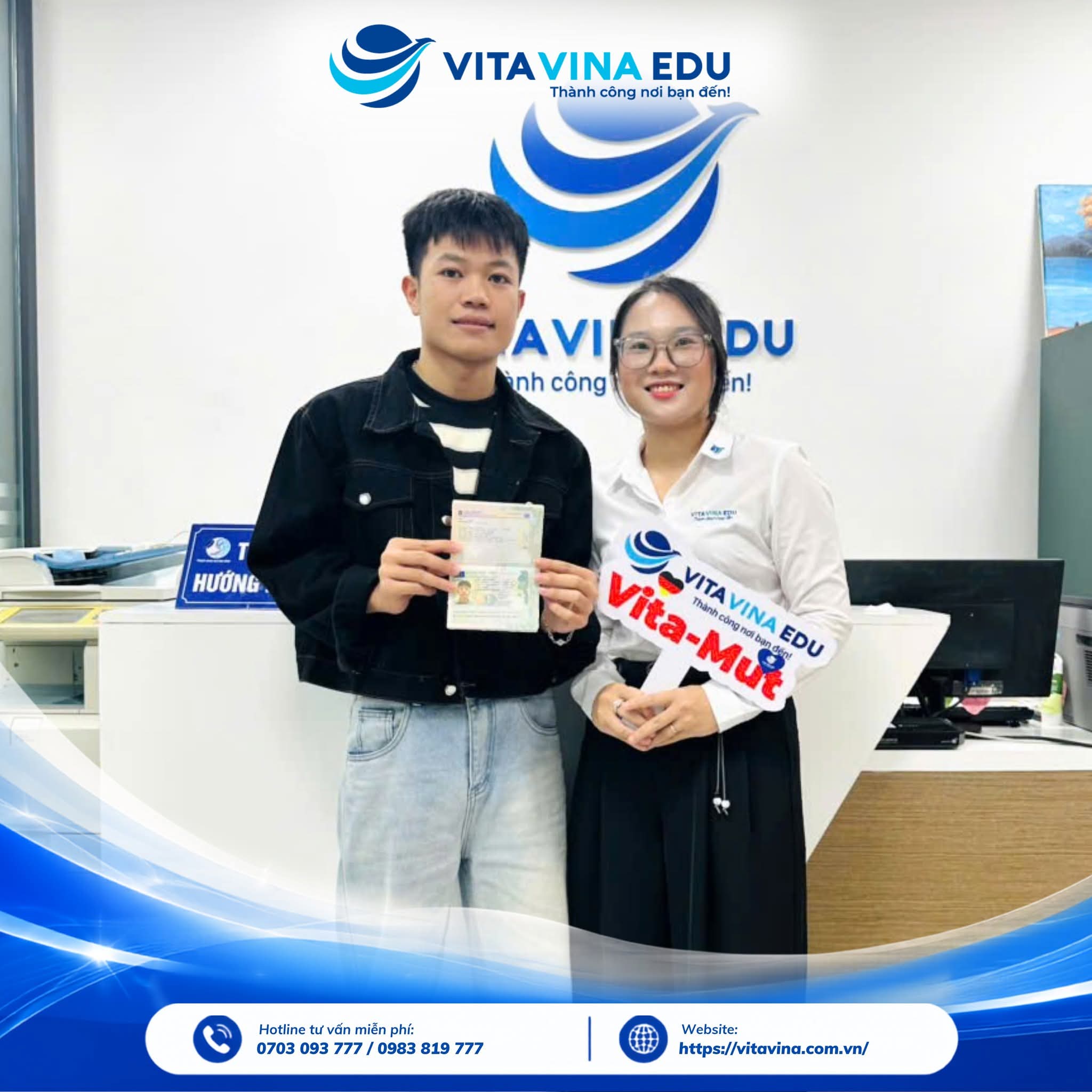 Học viên Nguyễn Thanh Hải VITA VINA nhận Visa Du học nghề Đức