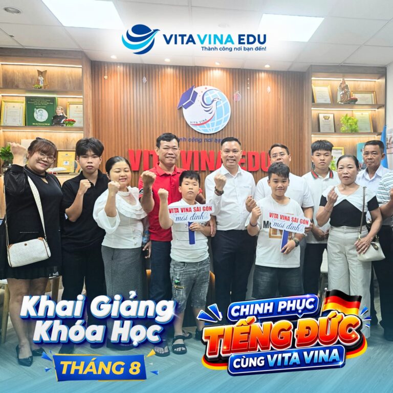 Khai giảng khóa tiếng Đức VITA VINA tại TP Hồ Chí Minh tháng 8