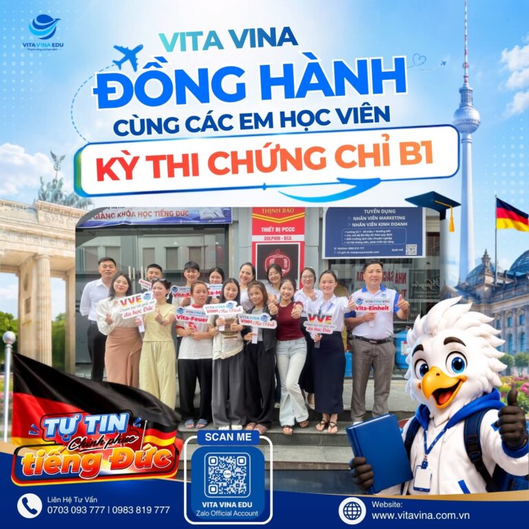 Học viên VITA VINA tại Vinh chuẩn bị thi B1 tiếng Đức