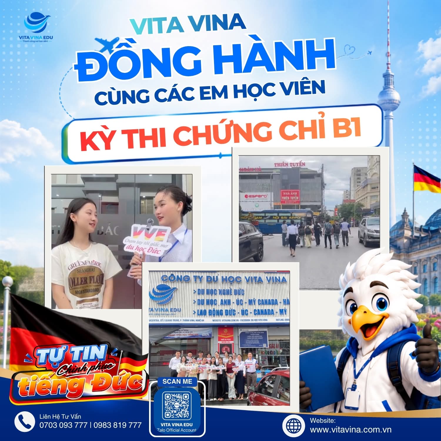 Học viên VITA VINA tại Vinh tự tin bước vào kỳ thi B1 tiếng Đức