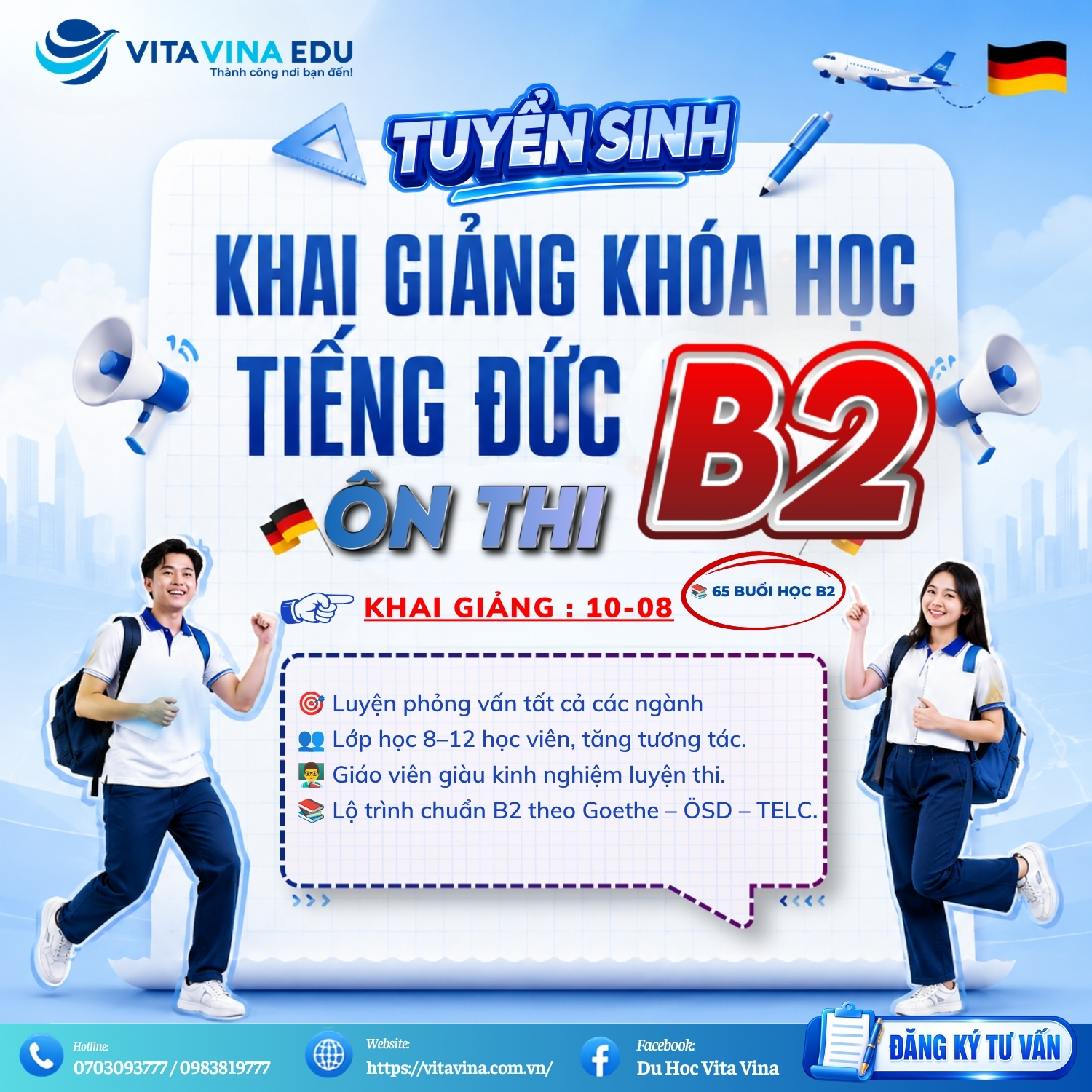 Khai giảng khóa học tiếng Đức B2 tại VITA VINA - học và ôn thi trọn gói