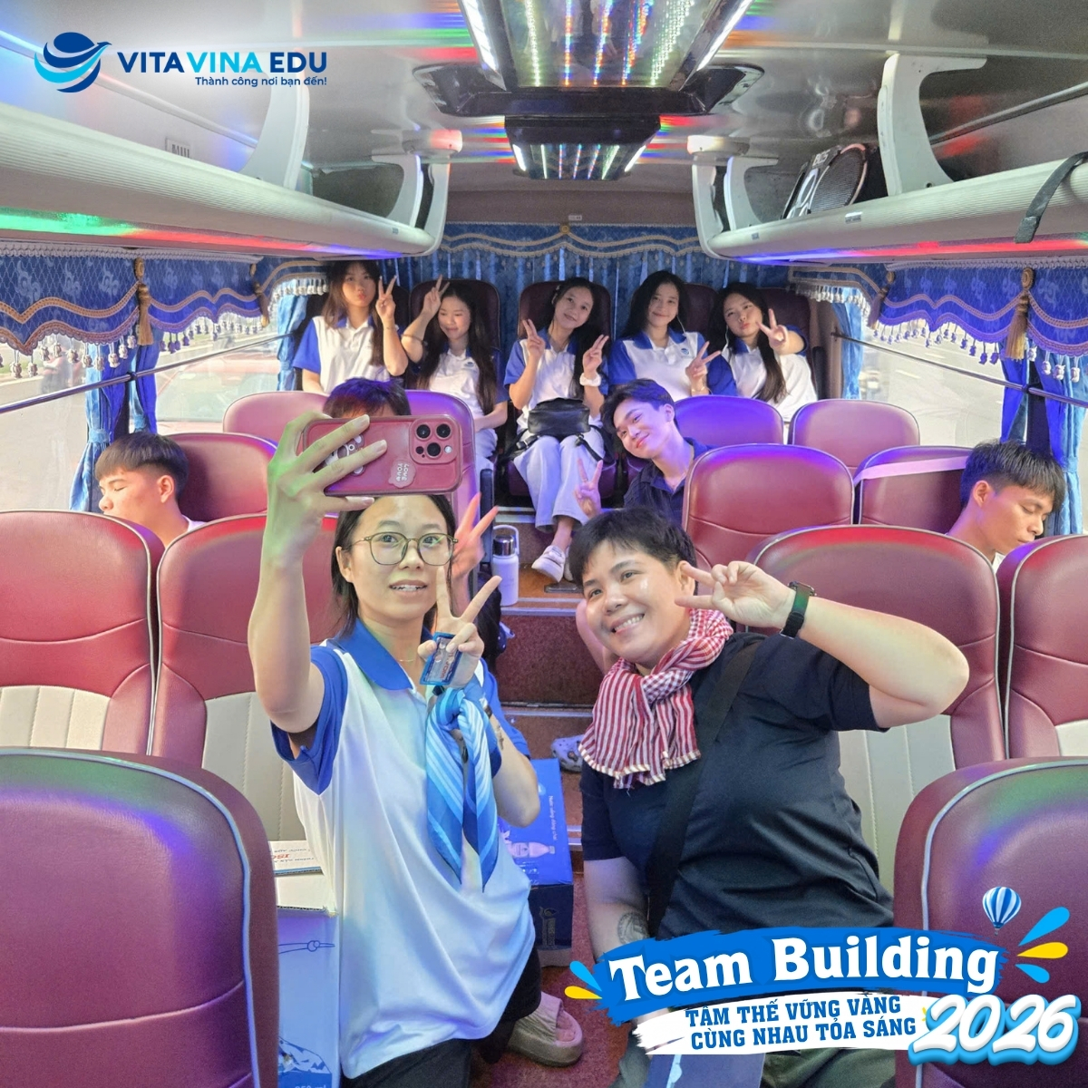 Team Building 2026 Vita Vina - học viên khởi hành từ TP.HCM đến Suối Mơ Đồng Nai